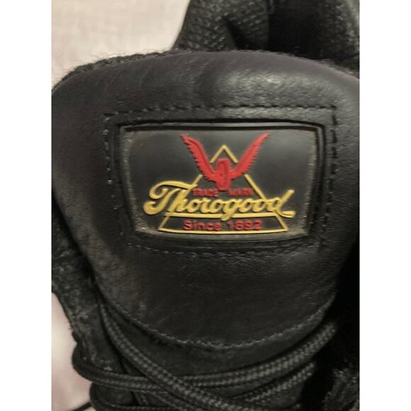 Thorogood Steel Toe Work Boots Men’s 9M Black Leather USA Made main image 14